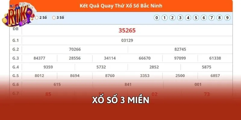 Xổ số 3 miền
